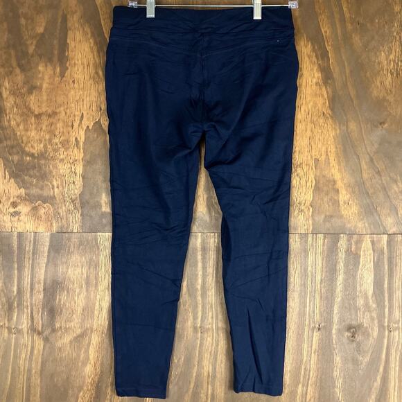 LOFT Womens Pants Navy Blue Pull On Mid Rise Skinny Leggings Stretch Small - Picture 9 of 11
